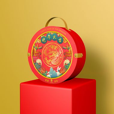 手提原型龙年新年年货礼盒 手提原型龙年新年年货礼盒