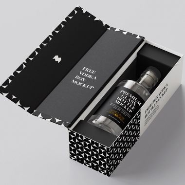 黑白撞色书型酒盒包装